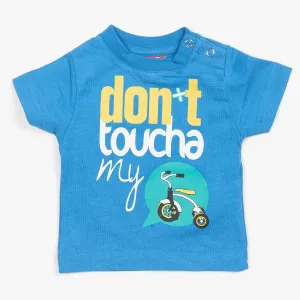 T-SHIRT Baby kids Do-Design Moped Bike Don't Toucha Scooter Toddler Blue NEW! 68