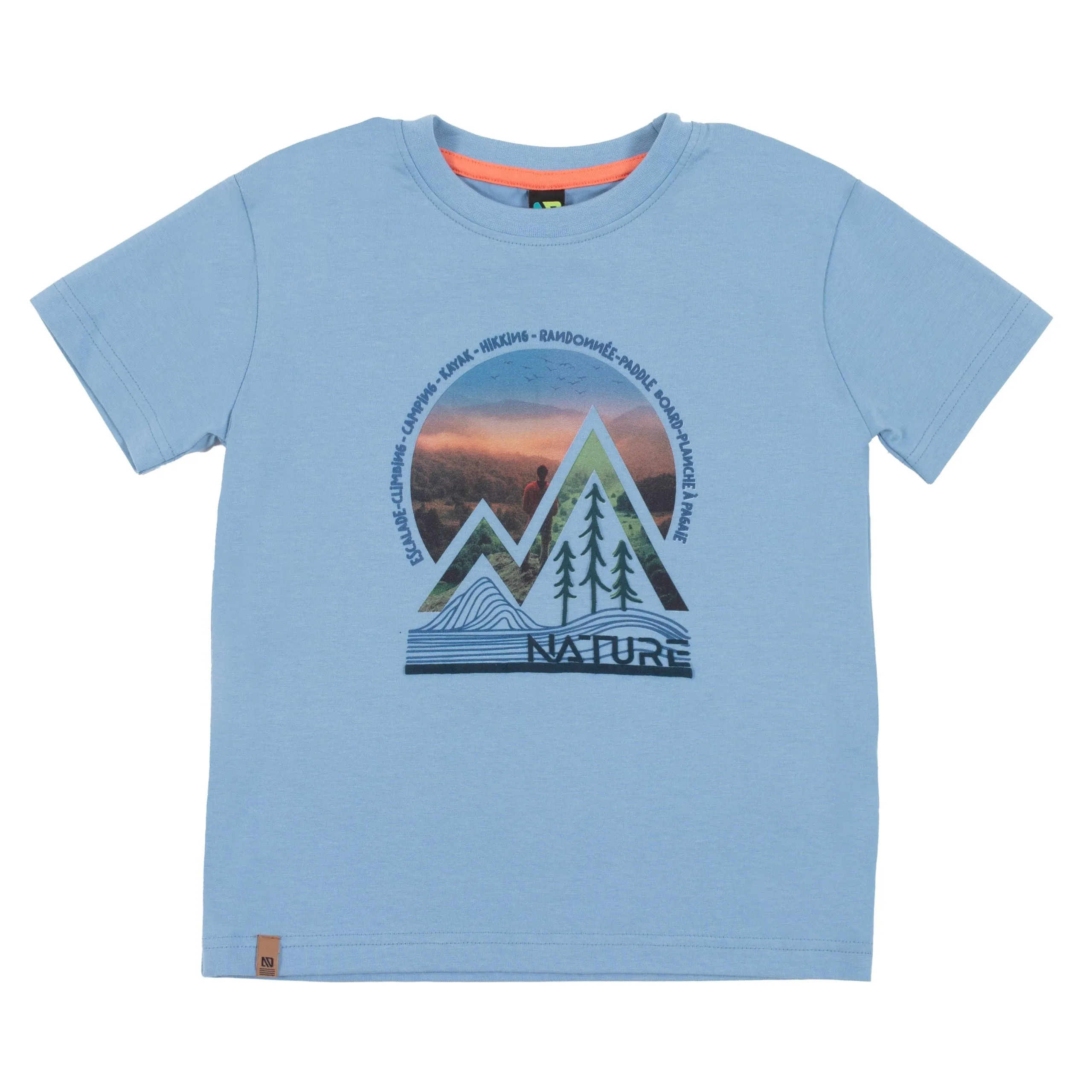 T-shirt Bleu Destination plein air S2503-02