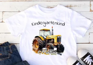 T-Shirt Kindergartenkind Traktor Junge mit Name