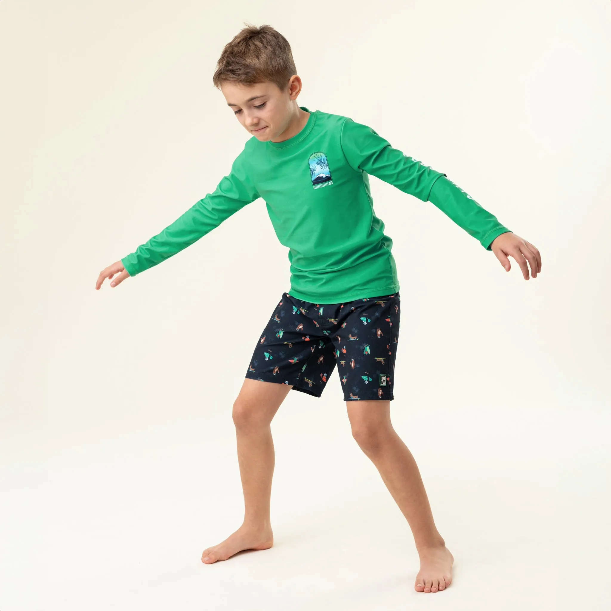 T-shirt maillot UV vert S25s201-11