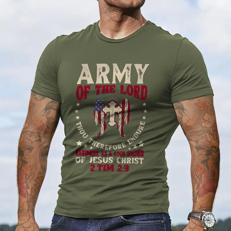 T-shirt à manches courtes imprimé American Tough Guy vintage