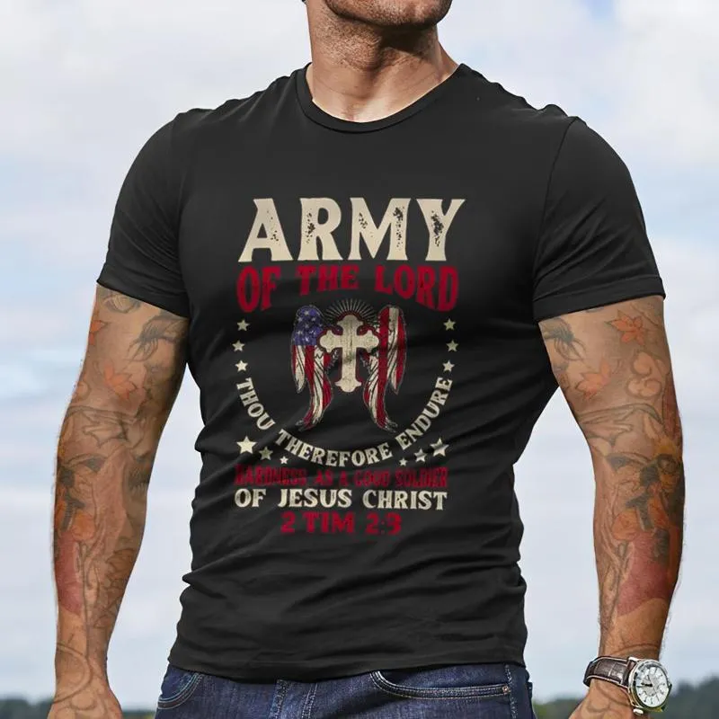 T-shirt à manches courtes imprimé American Tough Guy vintage