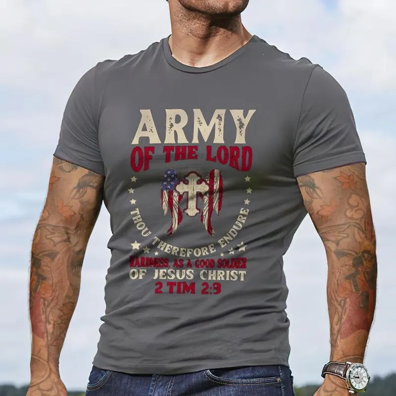 T-shirt à manches courtes imprimé American Tough Guy vintage