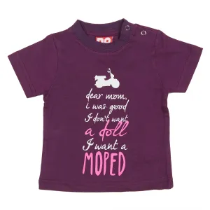 T-SHIRT Tee Baby kids Do-Design Moped Bike Scooter Toddler Purple NEW! 68