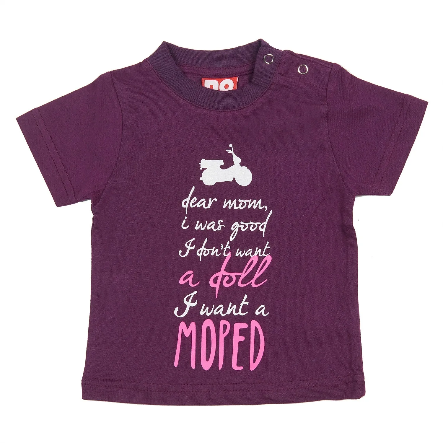T-SHIRT Tee Baby kids Do-Design Moped Bike Scooter Toddler Purple NEW! 68