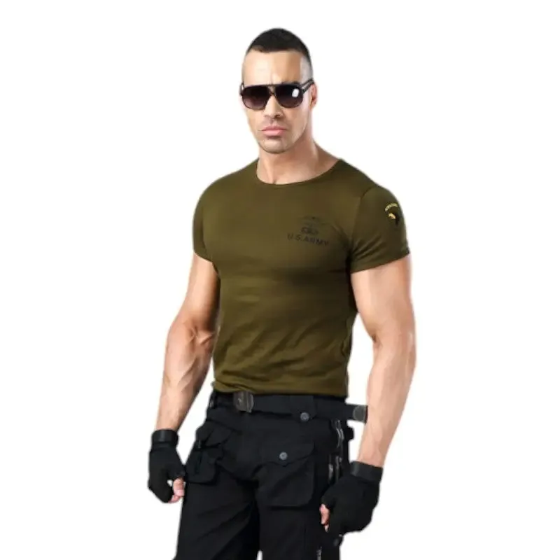 T shirt vert militaire homme