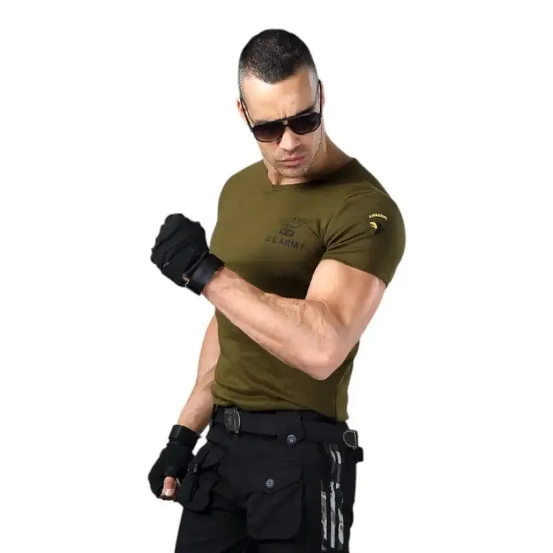 T shirt vert militaire homme
