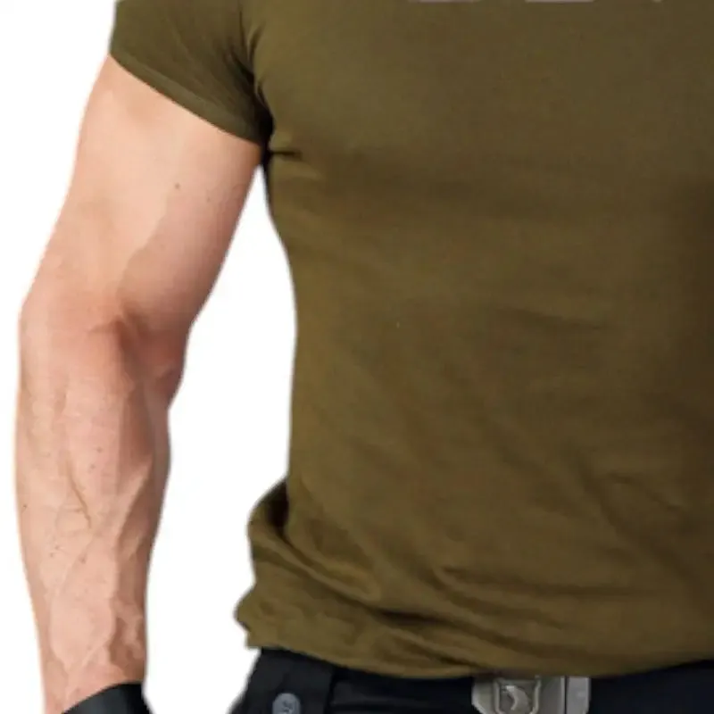 T shirt vert militaire homme