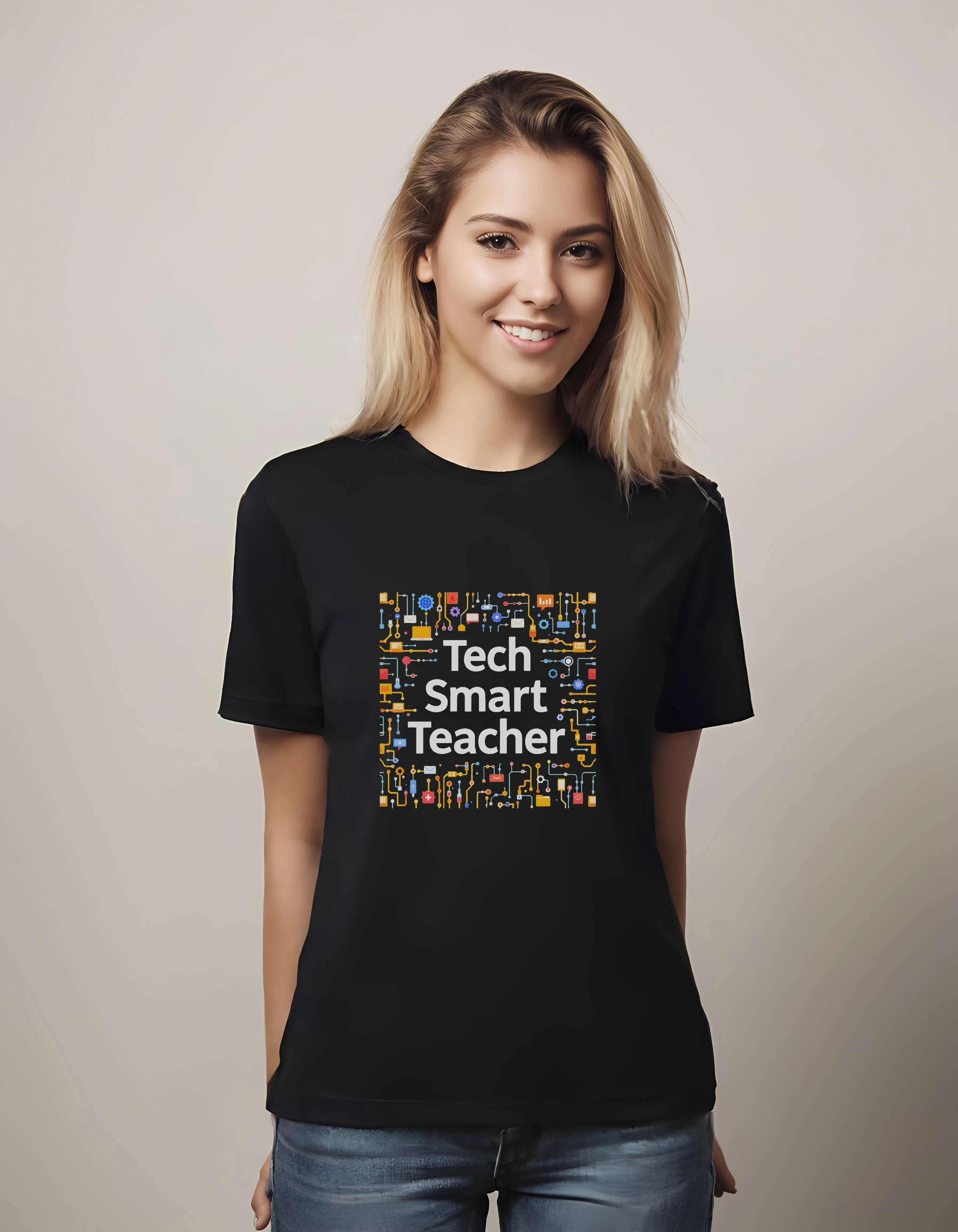 Tech Smart Teacher - Circuit Board Design | Classic T-Shirt (Unisex)