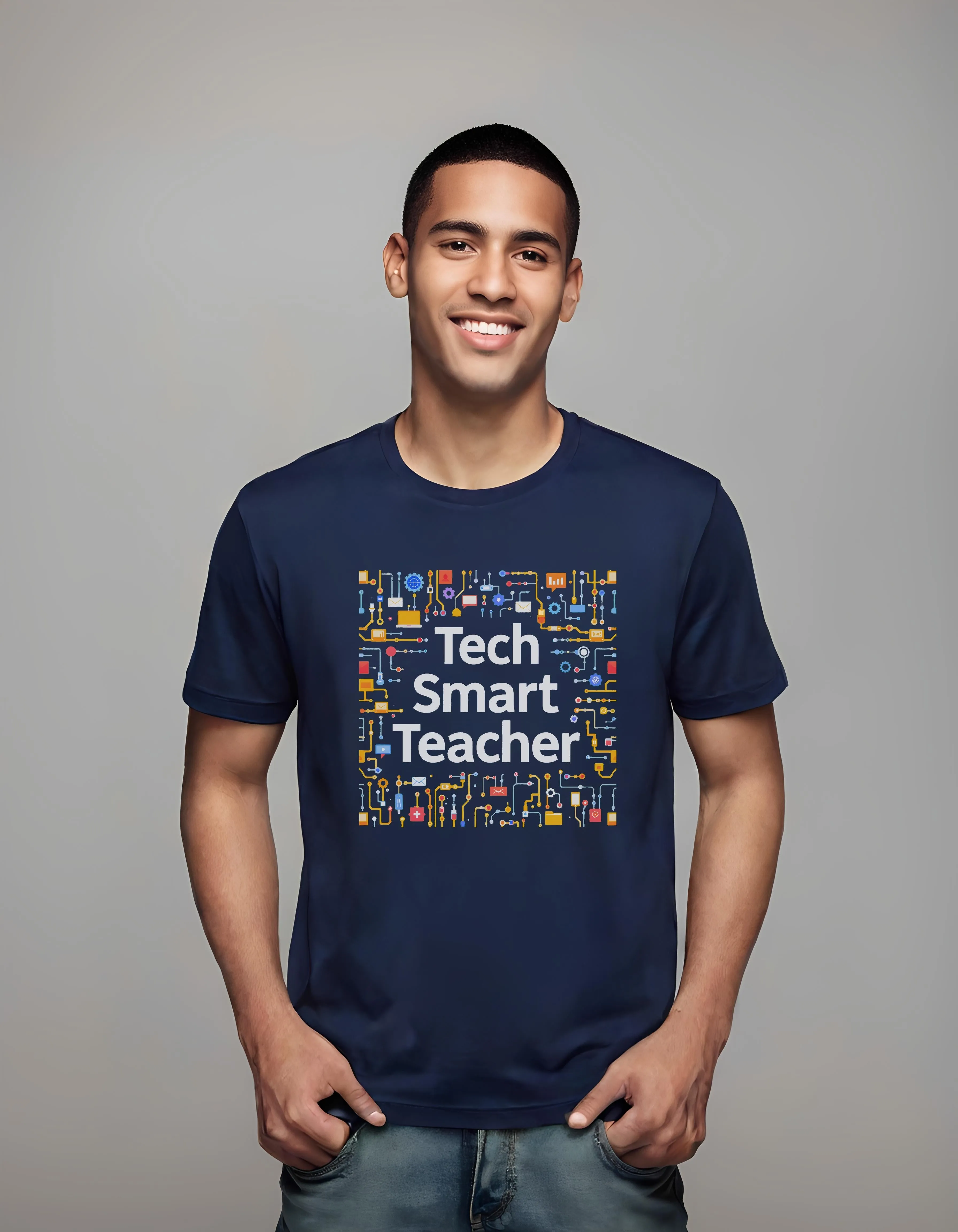Tech Smart Teacher - Circuit Board Design | Classic T-Shirt (Unisex)