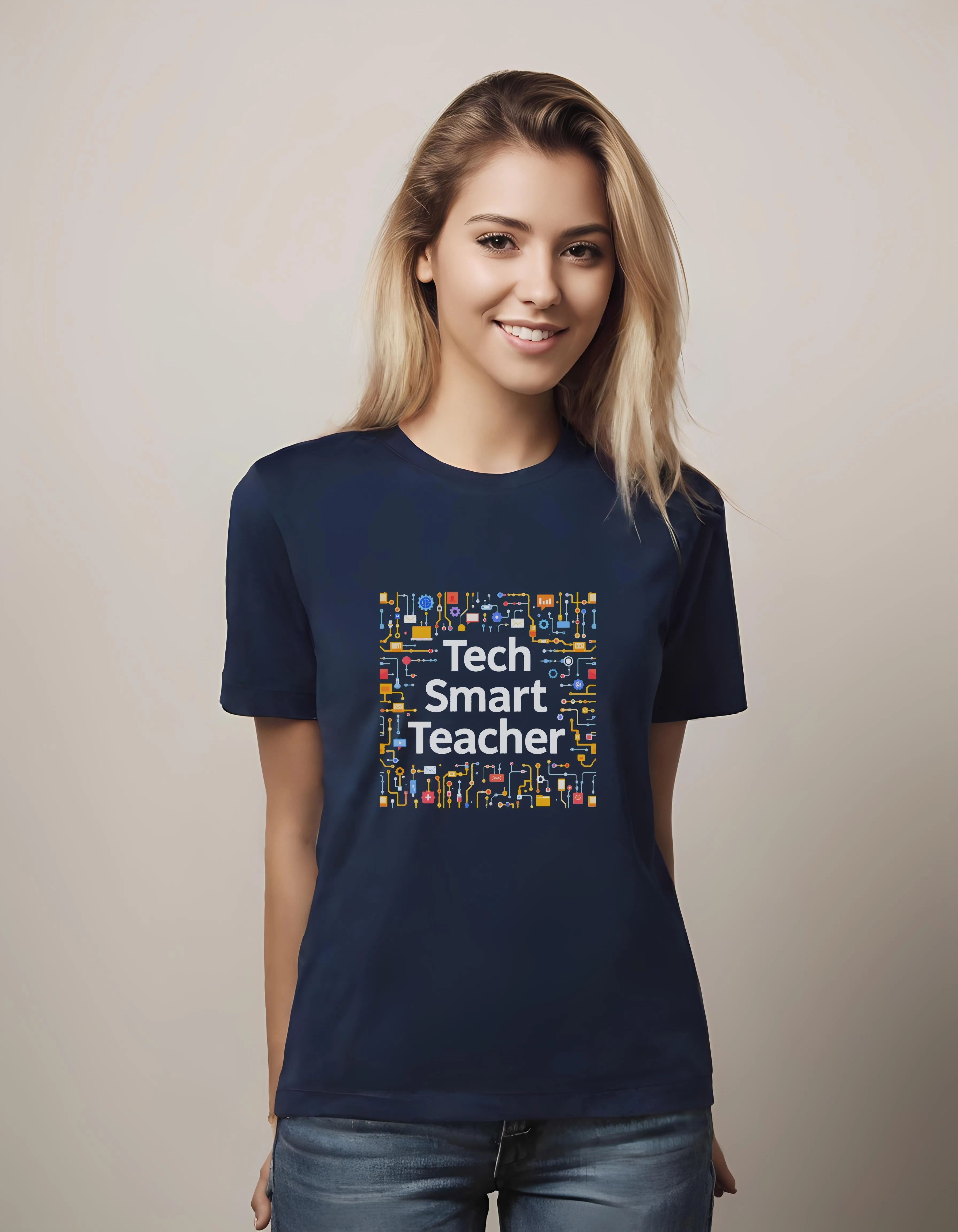 Tech Smart Teacher - Circuit Board Design | Classic T-Shirt (Unisex)
