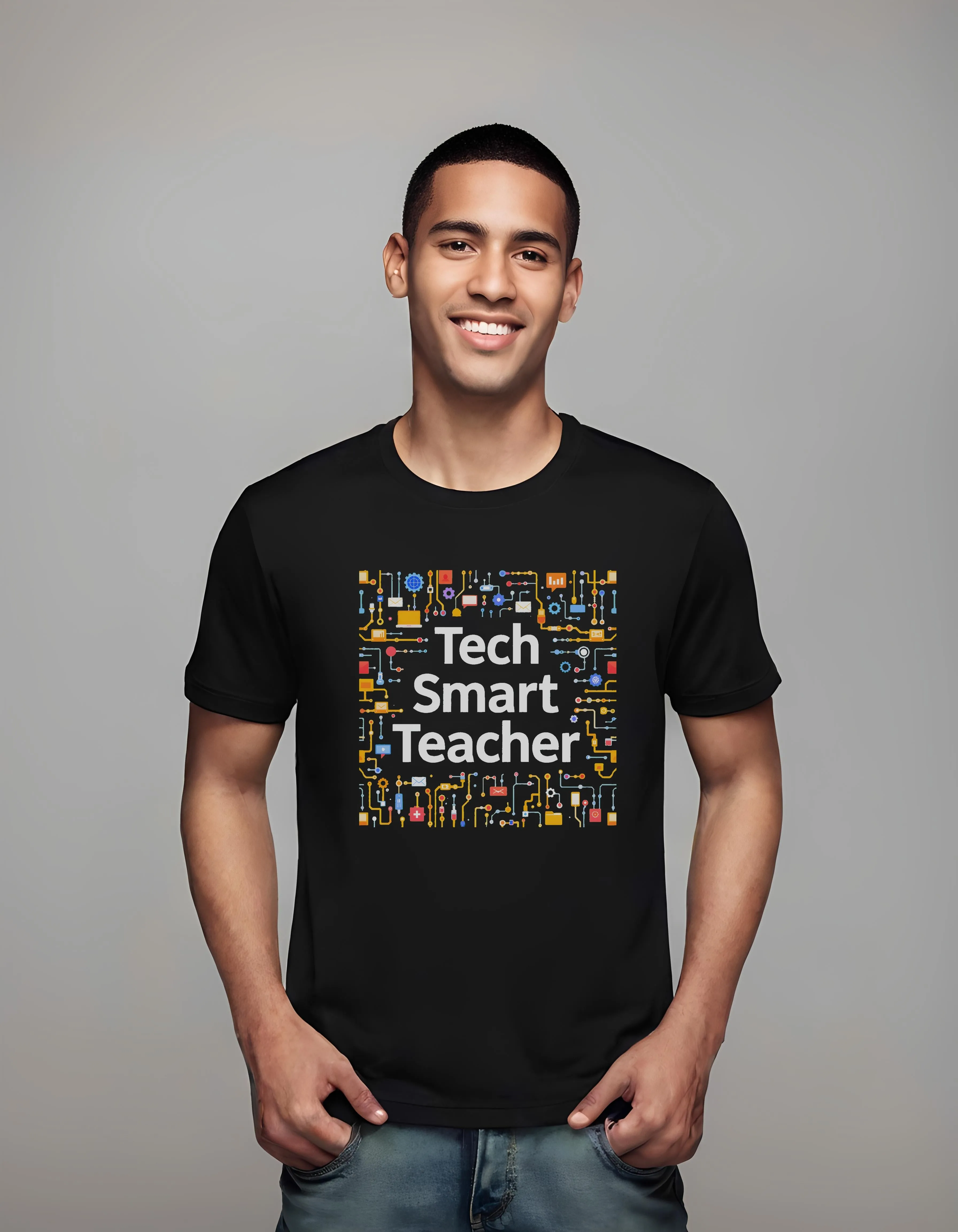Tech Smart Teacher - Circuit Board Design | Classic T-Shirt (Unisex)