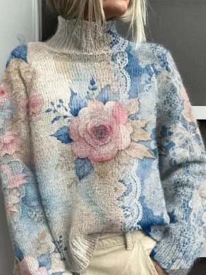 Tess | Elegant Jumper with Floral Lace
