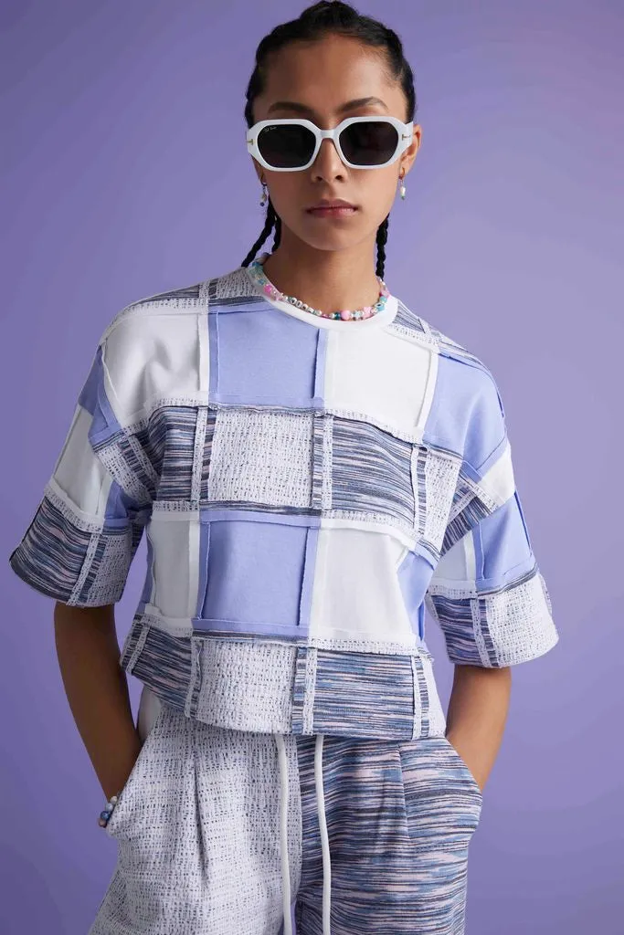 Tetris Effect Tee - Blue and White