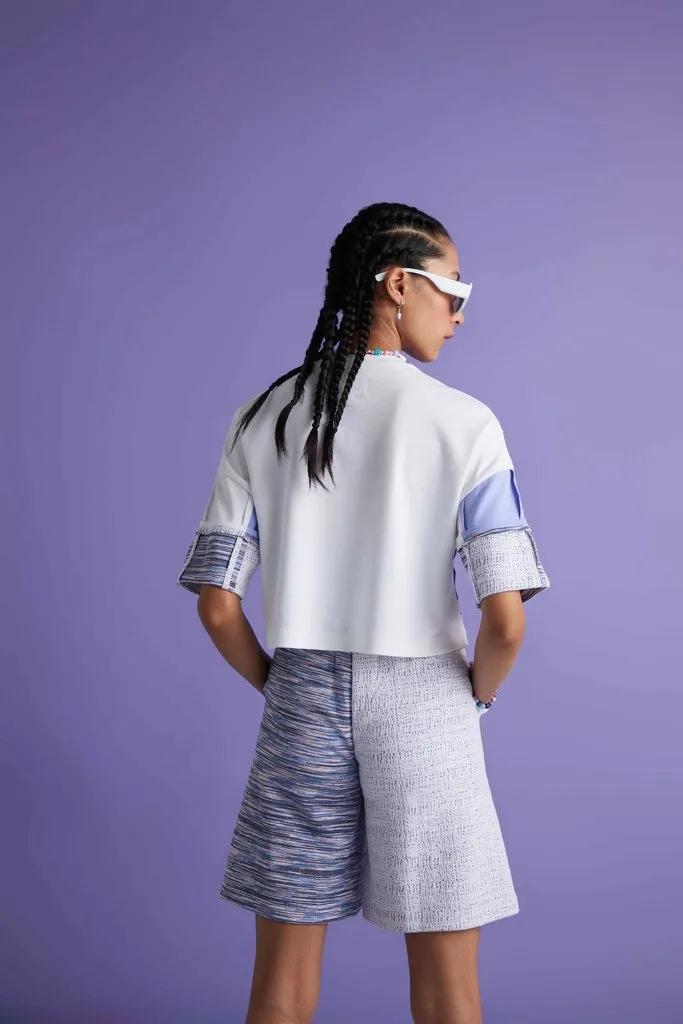 Tetris Effect Tee - Blue and White