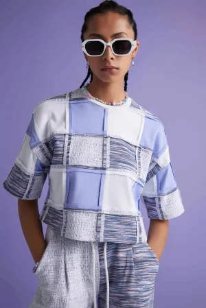 Tetris Effect Tee - Blue and White