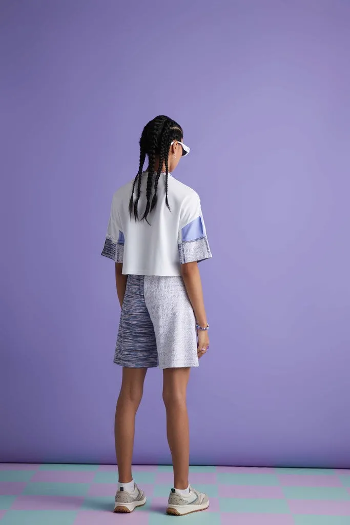 Tetris Effect Tee - Blue and White
