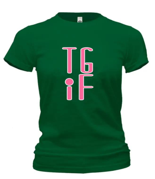 TGIF-Thank God It's Friday Cotton T shirt (ships within the US only)
