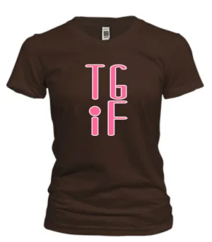 TGIF-Thank God It's Friday Cotton T shirt (ships within the US only)