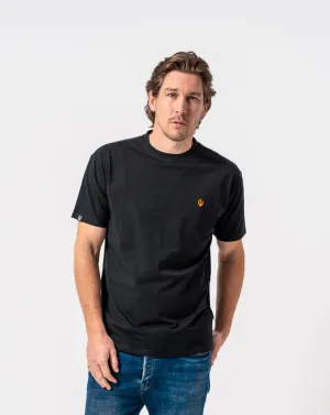 The Dexter - Classic fit T-shirt in Black with Orange accents