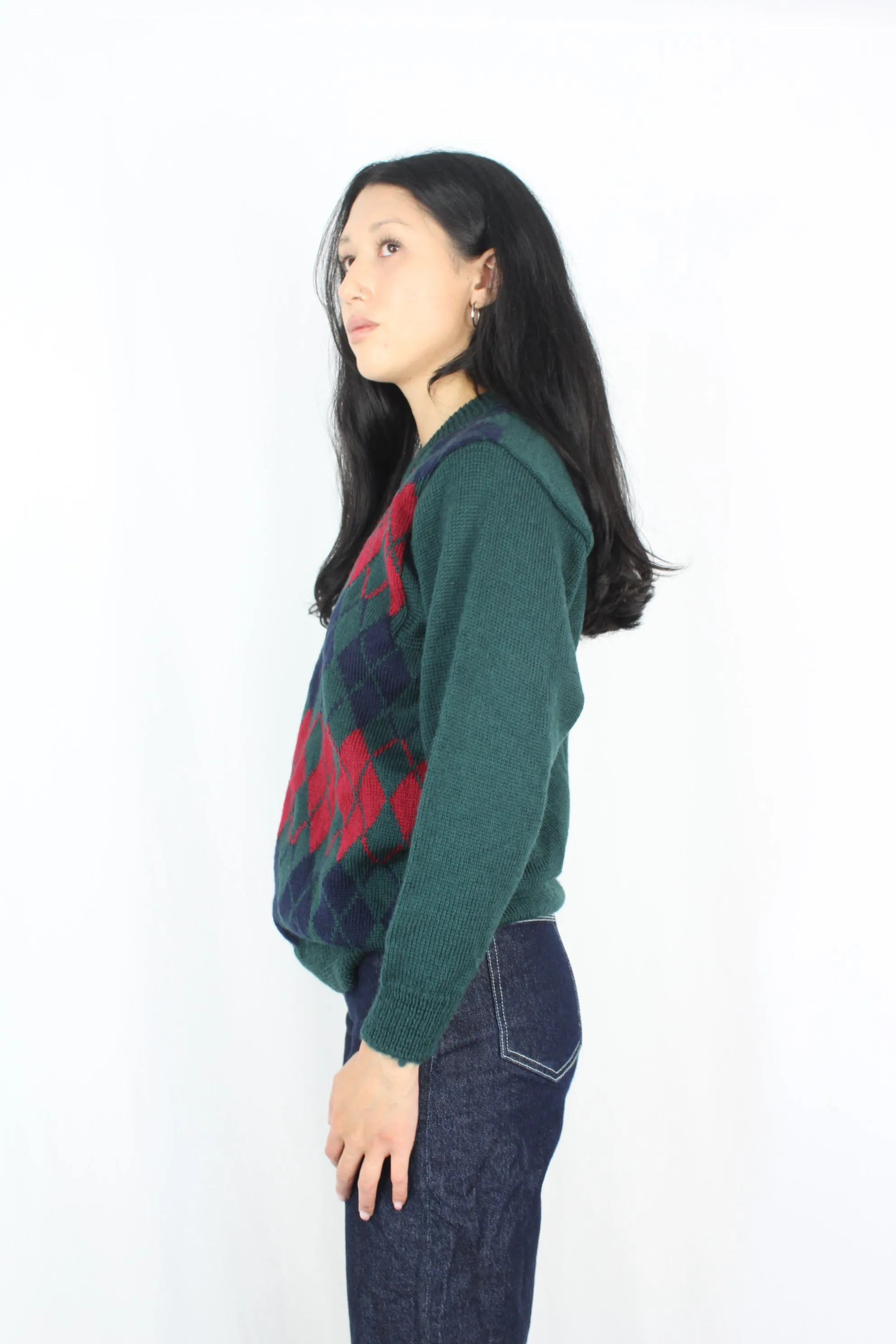 The Giant Jersey - Vintage Argyle Jumper