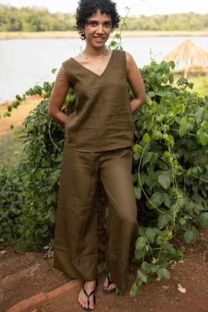 The Linen V Neck Tank