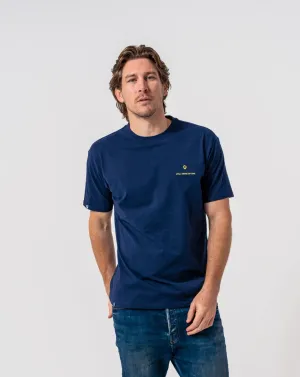 The Original - Classic fit T-shirt in Navy with Neon Green accents