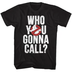 The Real Ghostbusters Gonna Call Black T-Shirt