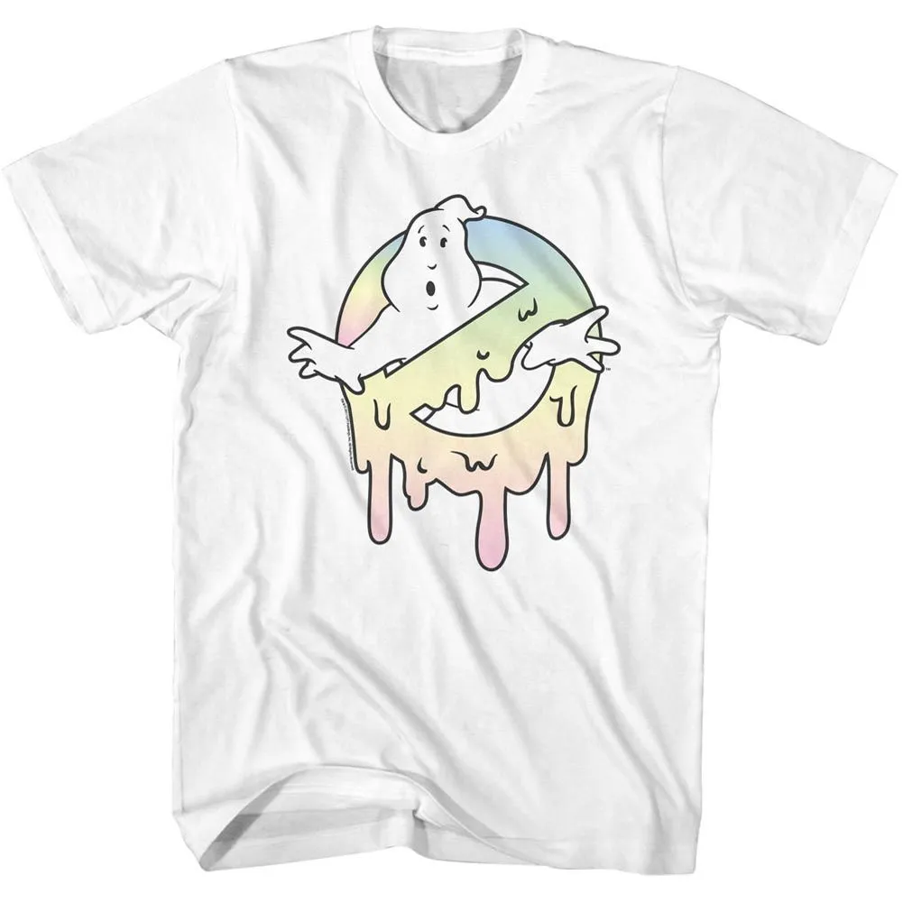 The Real Ghostbusters Pastel Slime White T-Shirt