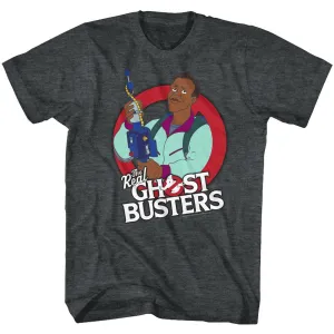 The Real Ghostbusters Winston Black Heather T-Shirt