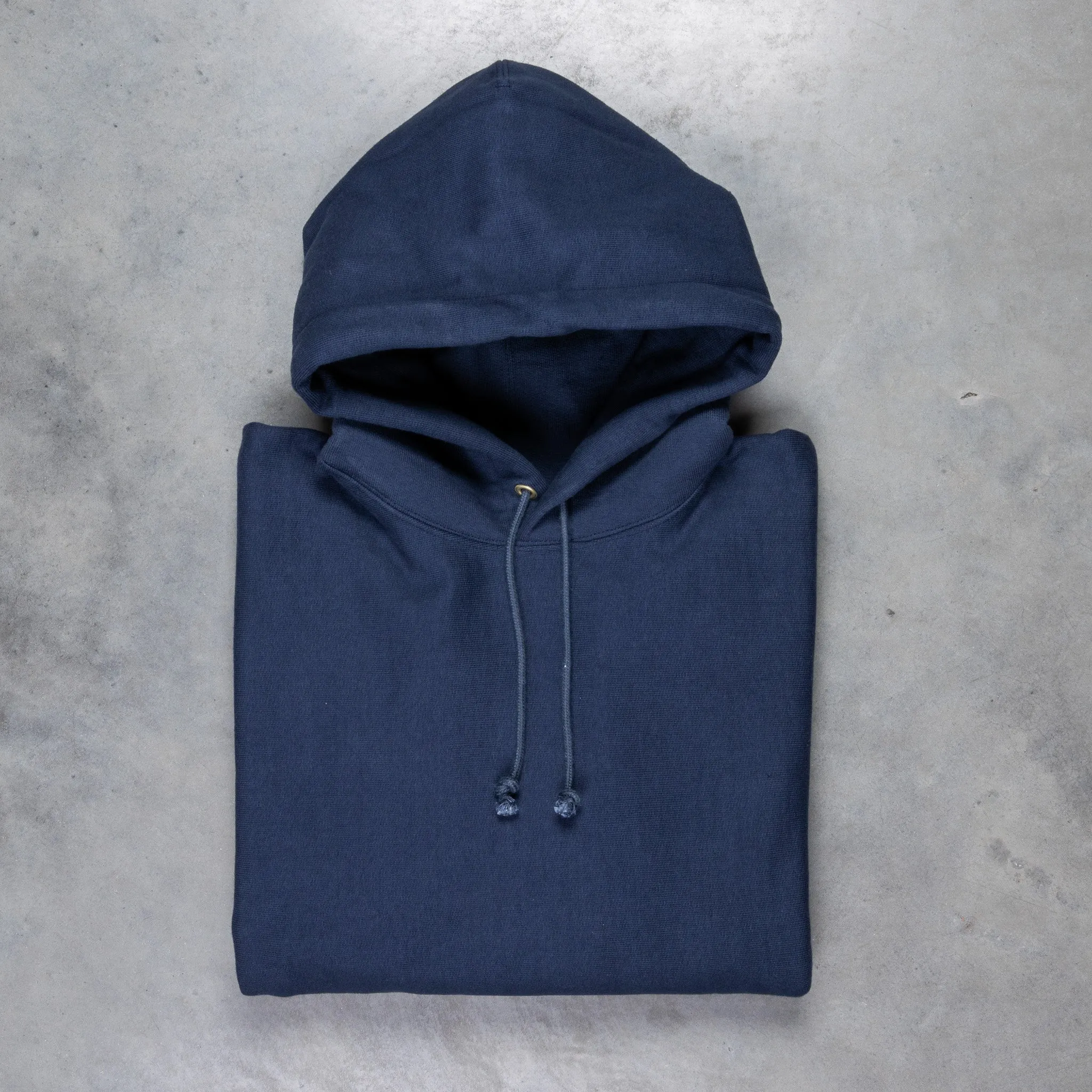 The Real McCoy's Heavyweight Hooded Sweatshirt Navy