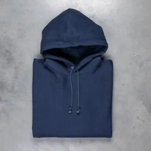 The Real McCoy's Heavyweight Hooded Sweatshirt Navy