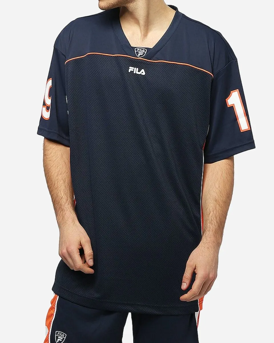 Thelred Tee - Black Iris/Orange