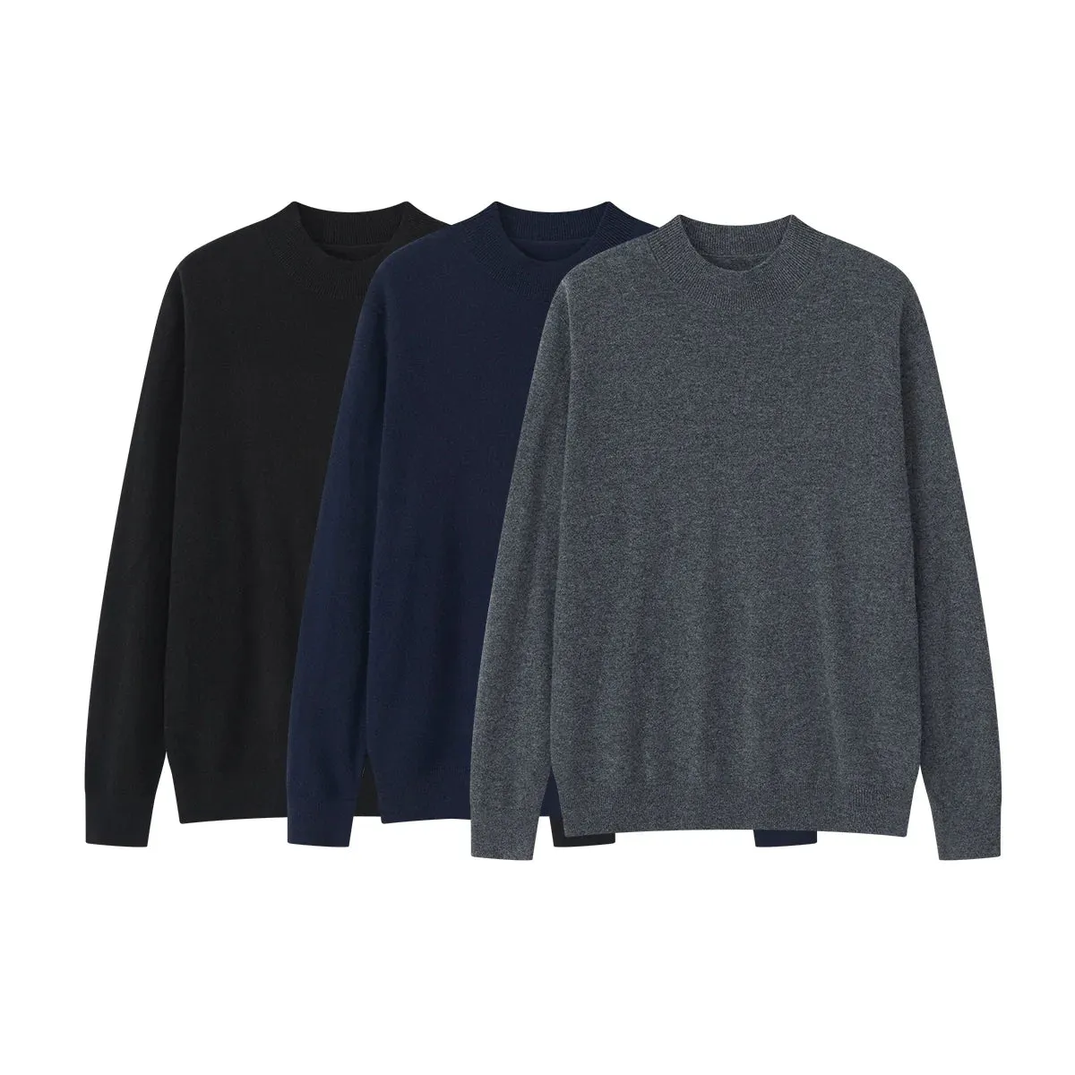 Three-Color Wool Cashmere Sweater