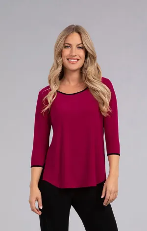 Tipped 3/4 Sleeve Go To Classic T Relax