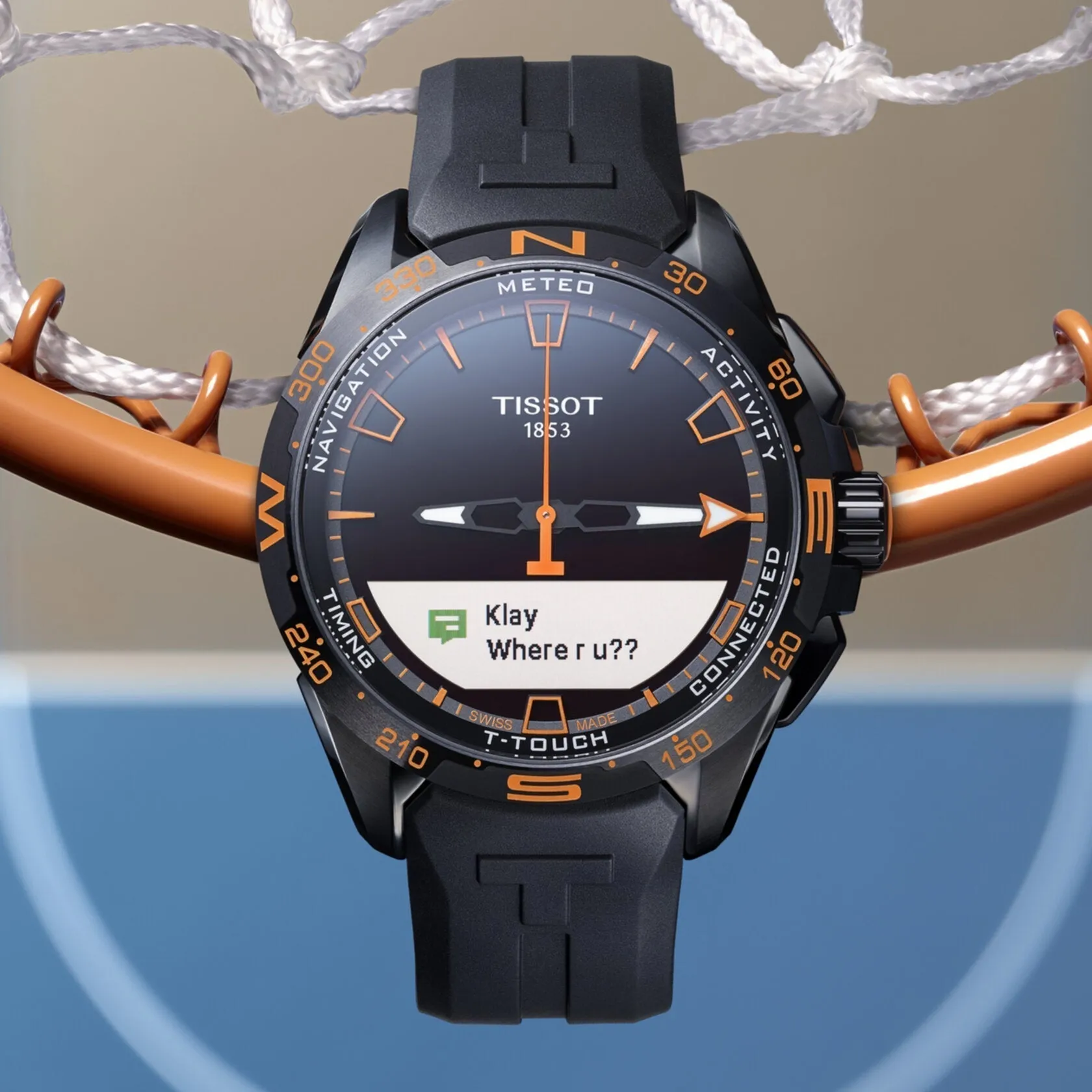 Tissot T-Touch Connect Solar - Black PVD Orange Indices / Rubber