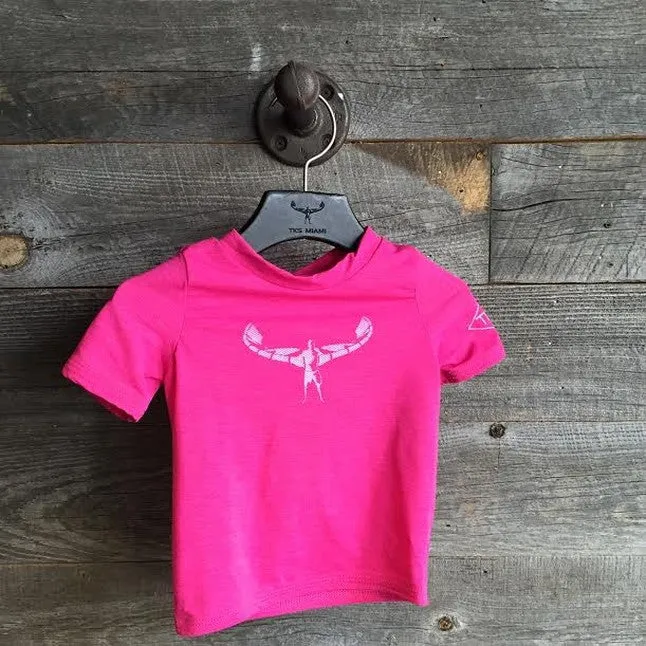 TKS KIDS SUNSHIRT LOOSEFIT SHORT SLEEVE FUSCHIA