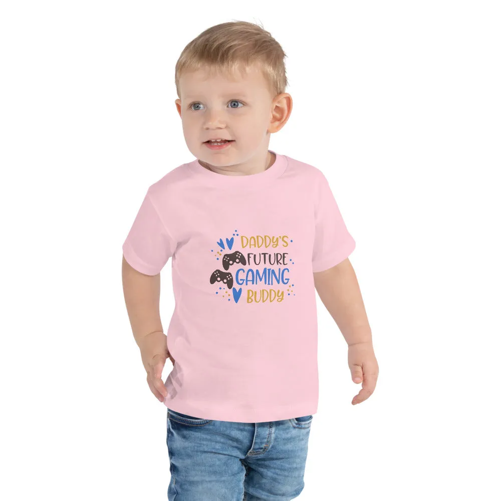 Toddler Short Sleeve Tee-Daddy’s Future Gaming buddy