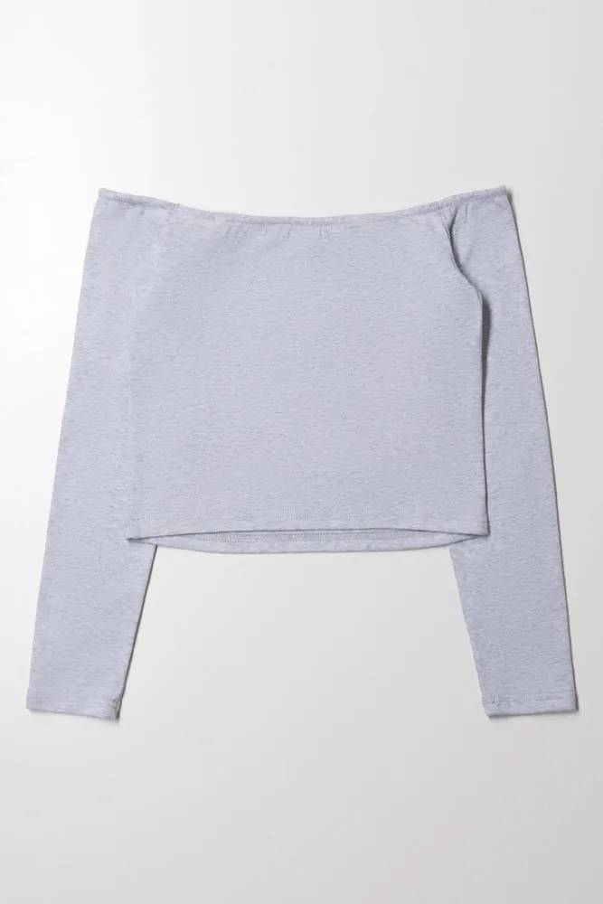 Tokyo Off The Shoulder Top Grey