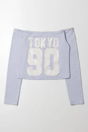 Tokyo Off The Shoulder Top Grey