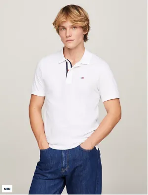 Tommy Jeans | Slim Fit Poloshirt aus reiner Bio-Baumwolle | YBR WHITE