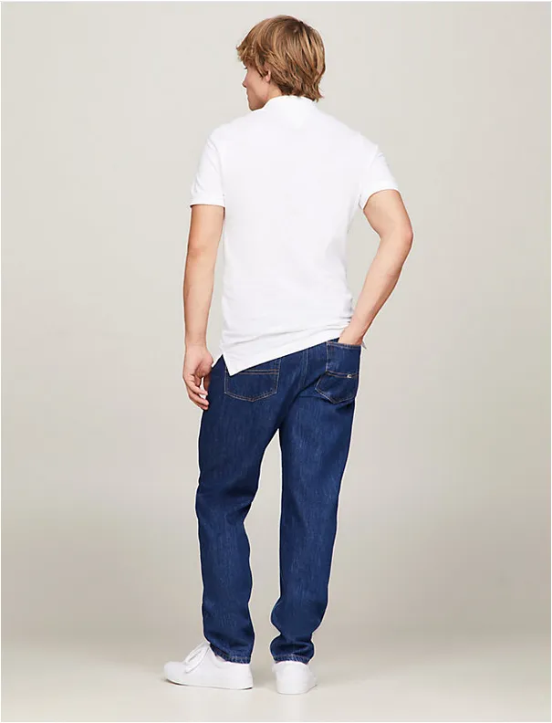 Tommy Jeans | Slim Fit Poloshirt aus reiner Bio-Baumwolle | YBR WHITE