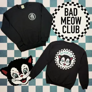 ＊UNISEX＊ BAD MEOW CLUB SWEATSHIRTS *BLACK