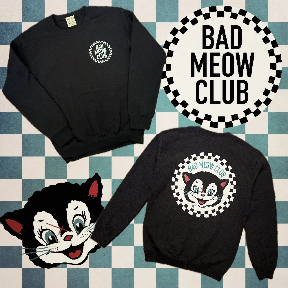 ＊UNISEX＊ BAD MEOW CLUB SWEATSHIRTS *BLACK