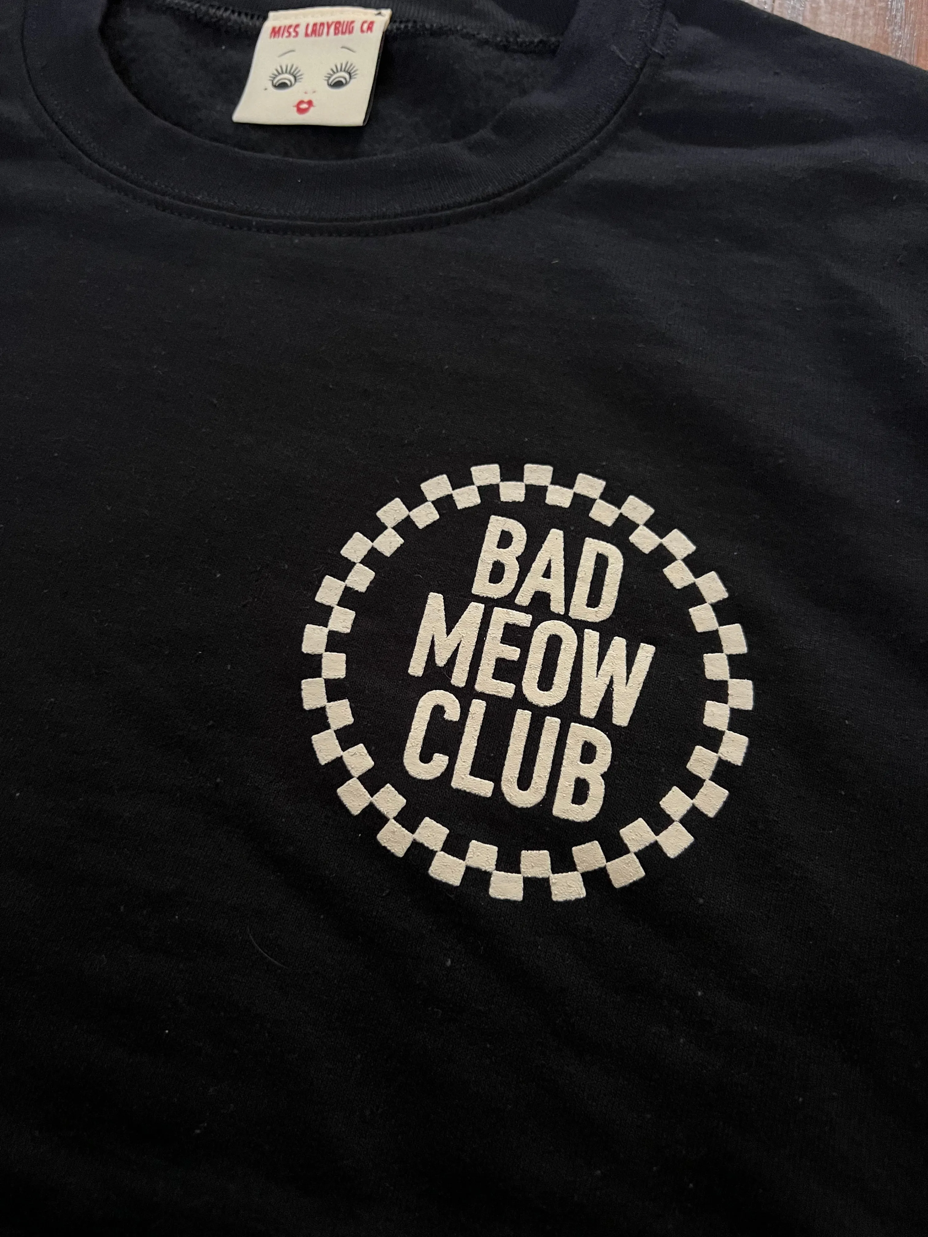 ＊UNISEX＊ BAD MEOW CLUB SWEATSHIRTS *BLACK