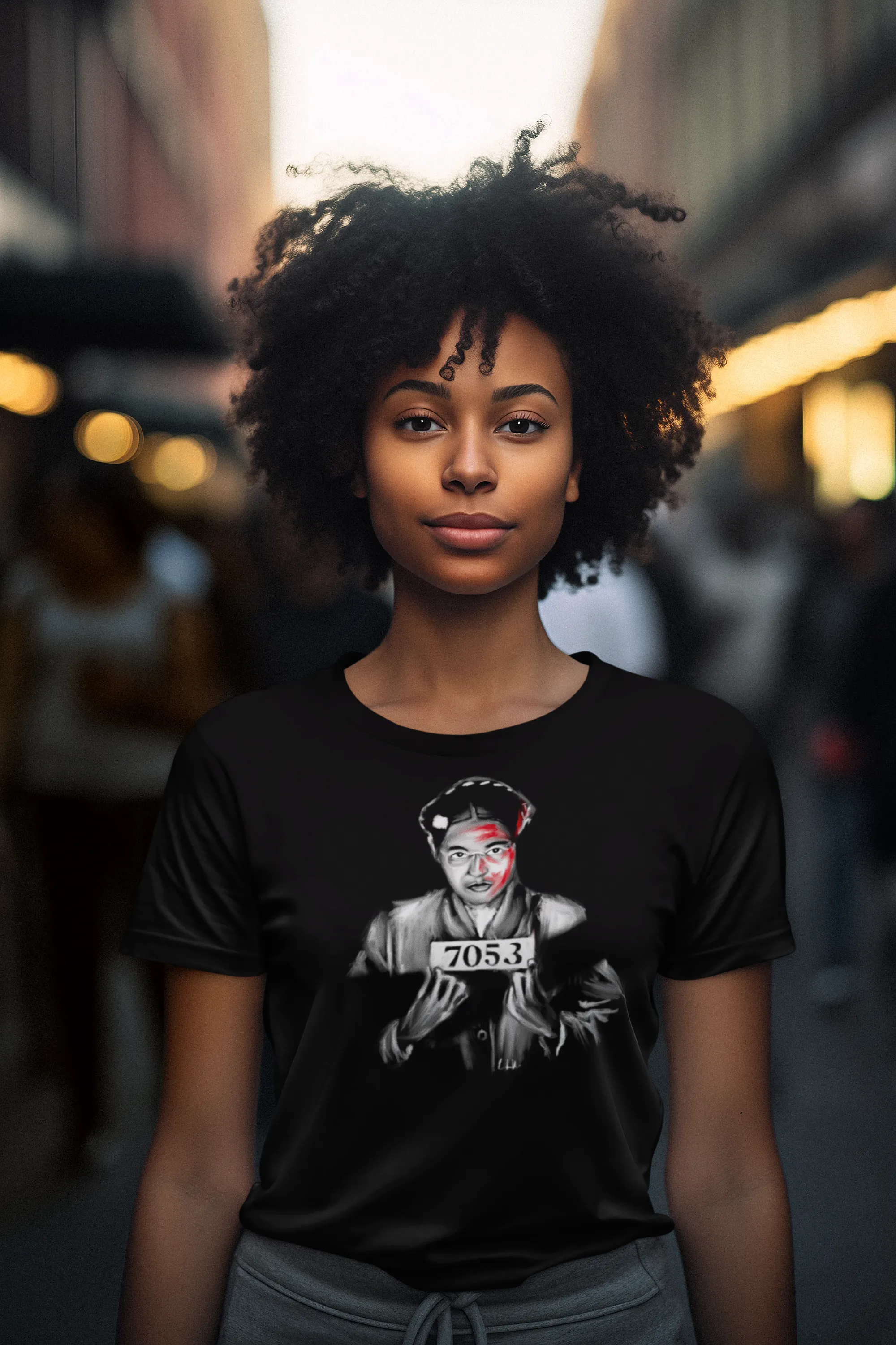 Unyielding Courage: Rosa Parks' Historic Defiance T-Shirt