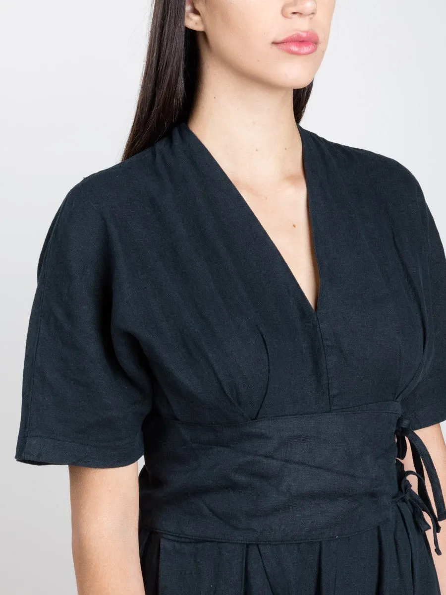 v-neck jumper - black