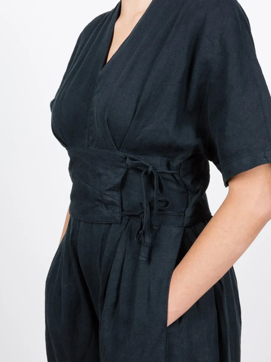 v-neck jumper - black