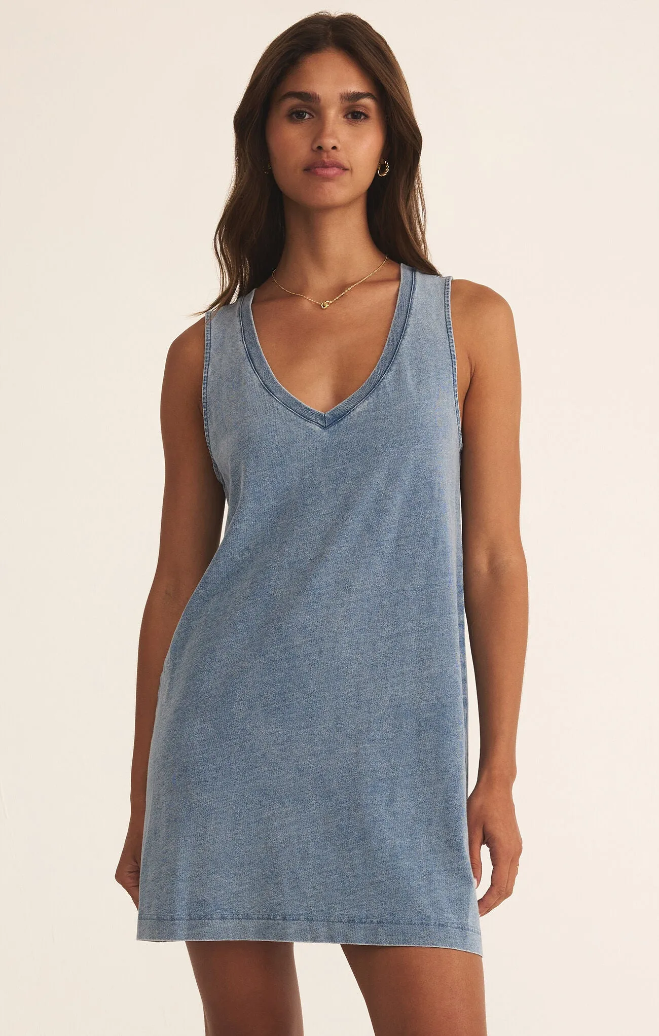 V Neck Mini Dress