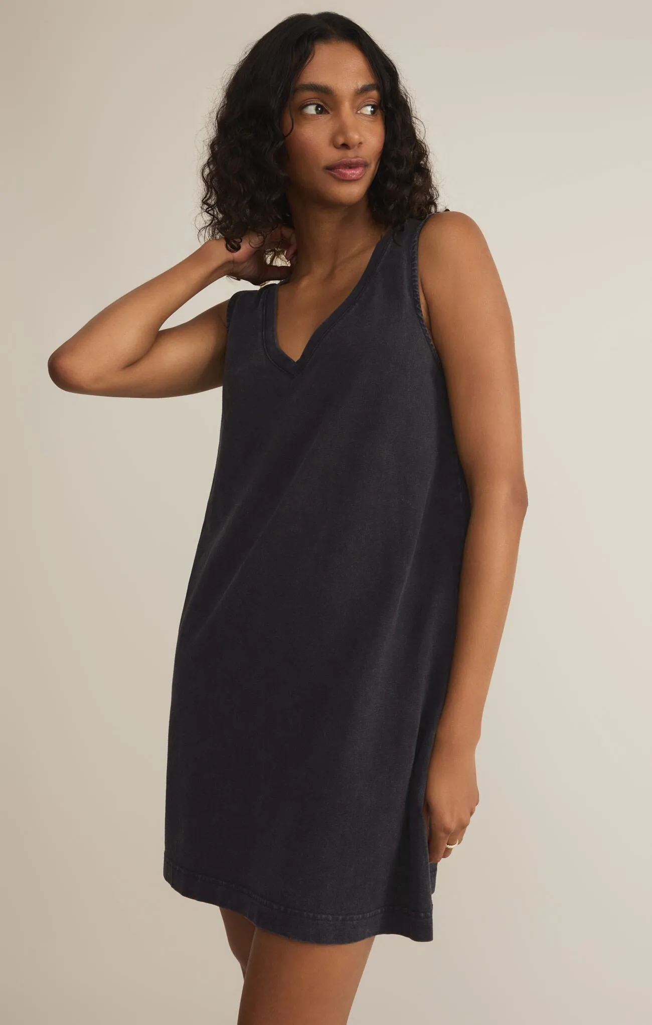 V Neck Mini Dress